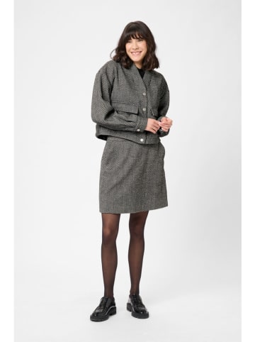 Kaffe Übergangsjacke in Schwarz/ Weiß