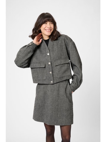 Kaffe Übergangsjacke in Schwarz/ Weiß