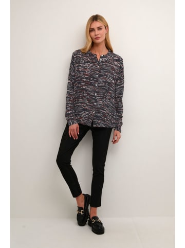 Kaffe Bluse in Schwarz/ Braun