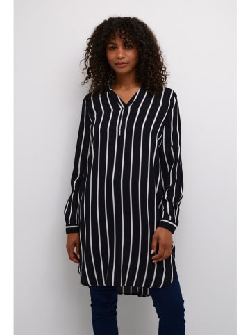 Kaffe Kleid in Schwarz/ Weiß