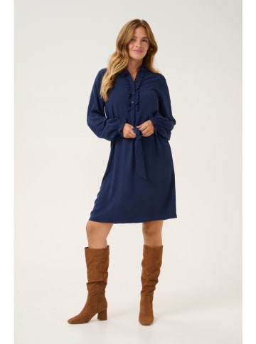 Cream Jurk donkerblauw