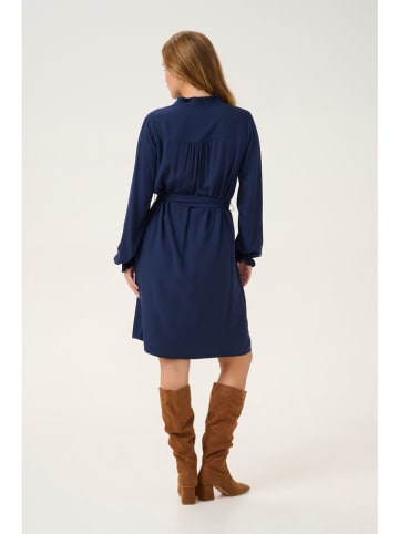 Cream Jurk donkerblauw