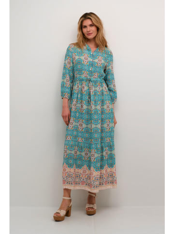 Cream Jurk turquoise