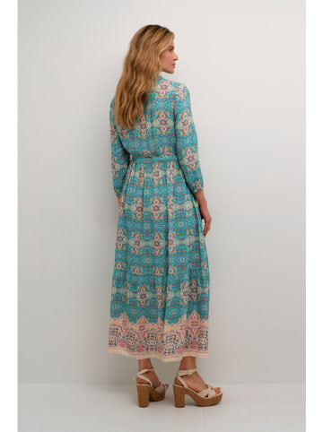 Cream Jurk turquoise