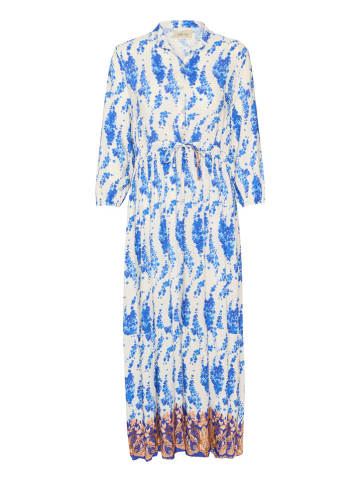 Cream Jurk wit/blauw