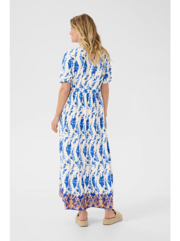 Cream Jurk wit/blauw