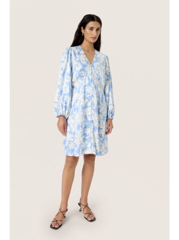 Soaked in Luxury Jurk lichtblauw/wit