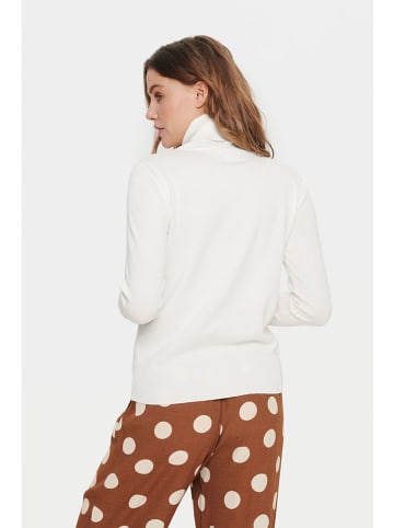 SAINT TROPEZ Rollkragenpullover "Mila" in Weiß