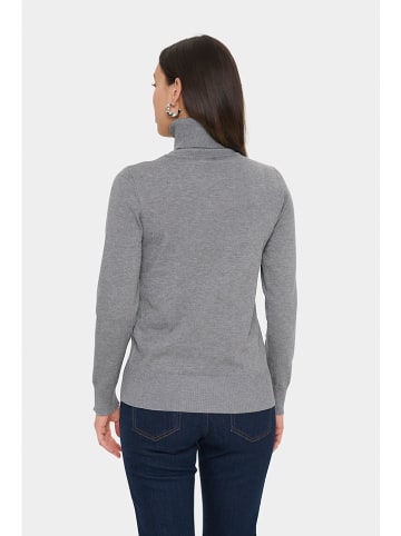 SAINT TROPEZ Rollkragenpullover "Mila" in Grau