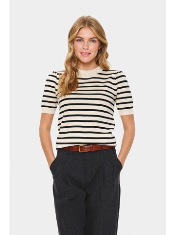 SAINT TROPEZ Strickshirt in Beige