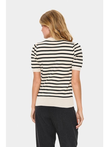 SAINT TROPEZ Gebreid shirt beige