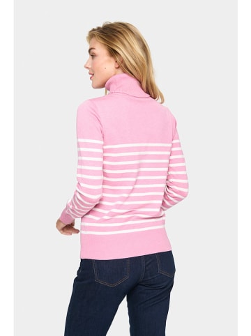 SAINT TROPEZ Rollkragenpullover in Rosa