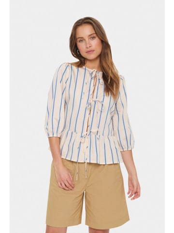 SAINT TROPEZ Bluse in Beige