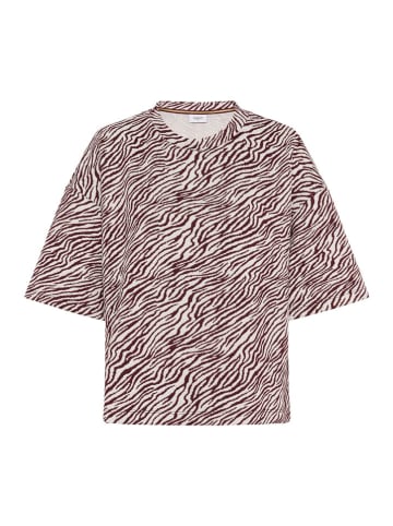 SAINT TROPEZ Bluse in Creme/ Bordeaux