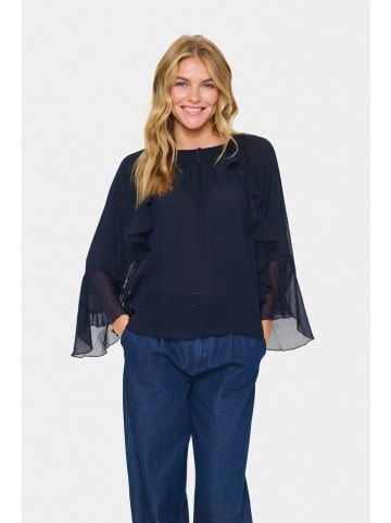 SAINT TROPEZ Bluse in Dunkelblau