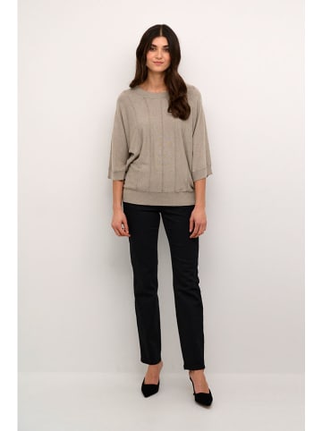 CULTURE Sweter "Gapa" w kolorze beżowym