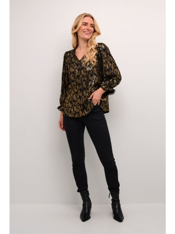 CULTURE Bluse in Schwarz/ Gold