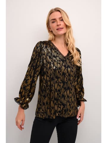 CULTURE Bluse in Schwarz/ Gold