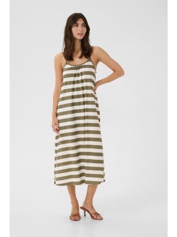 CULTURE Sukienka w kolorze kremowo-oliwkowym