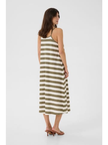 CULTURE Sukienka w kolorze kremowo-oliwkowym