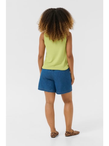 CULTURE Top dzianinowy w kolorze zielonym