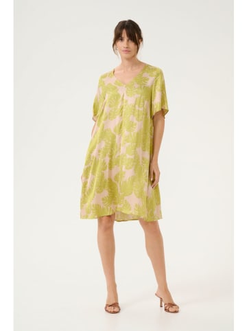 CULTURE Sukienka w kolorze beżowo-zielonym