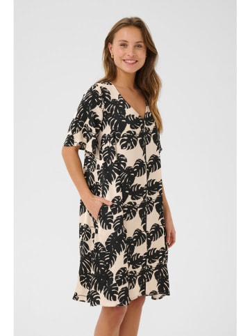 CULTURE Sukienka w kolorze beżowo-czarnym