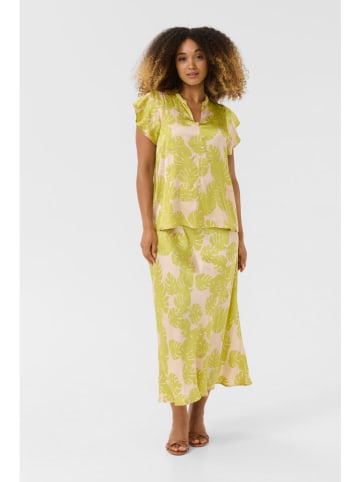 CULTURE Bluse in Beige/ Grün