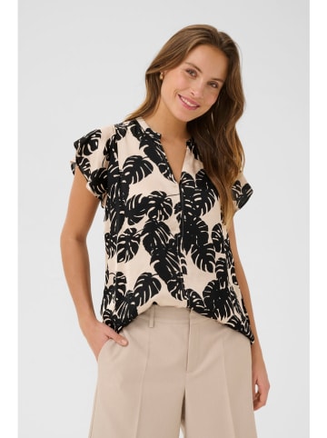 CULTURE Bluse in Schwarz/ Beige