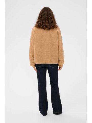 CULTURE Kurtka polarowa w kolorze jasnobrązowym