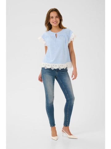 CULTURE Blouse lichtblauw/wit