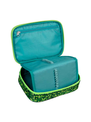 neoxx Schlamperetui "Dunk XXL" in Schwarz/ Grün - (L)23,5 x (B)17 x (H)6,5 cm