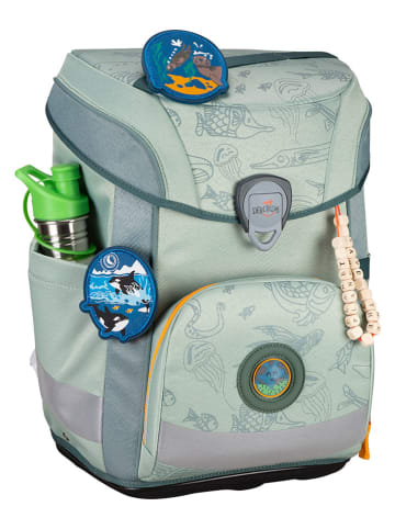 DerDieDas 6tlg. Schulranzen-Set "ErgoFlex Easy ECO Set" in Grau - (B)28 x (H)39 x (T)24 cm