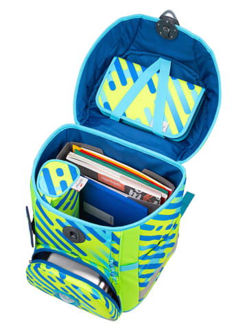 DerDieDas 6-częściowy zestaw szkolny "ErgoFlex Easy NEON Set" - 28 x 39 x 24 cm