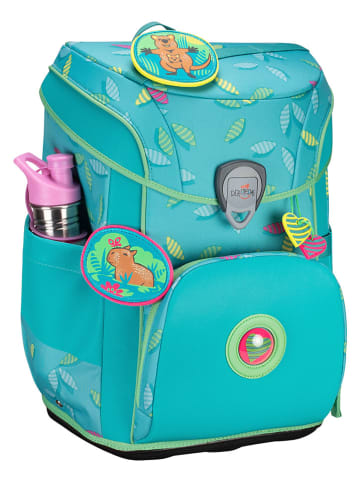 DerDieDas 6tlg. Schulranzen-Set "ErgoFlex Easy Superflash Set" in Türkis - (B)30 x (H)40 x (T)26 cm