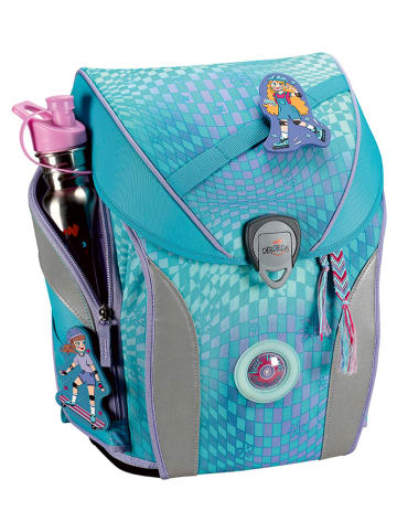 DerDieDas 5tlg. Schulranzen-Set " ErgoFlex Max - Activ" in Hellblau