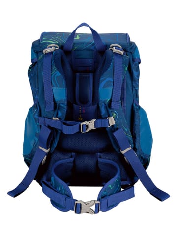 DerDieDas 7tlg. Schulranzen-Set "ErgoFlex Superflash" in Blau