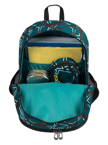 neoxx Rucksack "Flow" in Grün - (B)28 x (H)42,5 x (T)18 cm