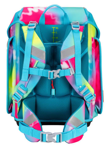 Scout 5tlg. Schulranzen-Set "Genius Set Safety Light - Happy Rainbow" in Bunt