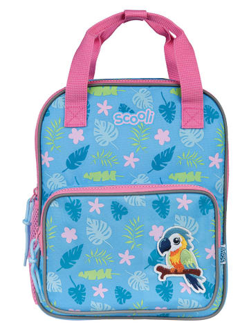 SCOOLI Rucksack "Paula Papagei" in Hellblau - (B)24 x (H)29 x (T)13 cm