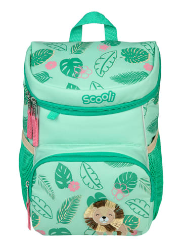 SCOOLI Rucksack "Leo Lion - Mini-Me" in Grün - (B)20 x (H)29 x (T)13 cm