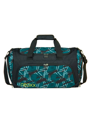 neoxx Torba "Flasch Yourself" w kolorze czarno-turkusowym - 43,5 x 26 x 24 cm