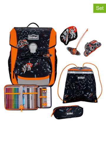 Scout 5-częściowy zestaw szkolny "Neo Set" w kolorze czarnym - 30 x 38 x 27 cm