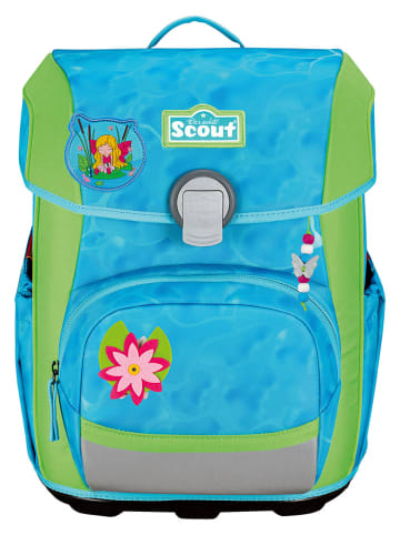 Scout 5-częściowy zestaw szkolny "Neo Set" w kolorze turkusowym - 30 x 38 x 27 cm