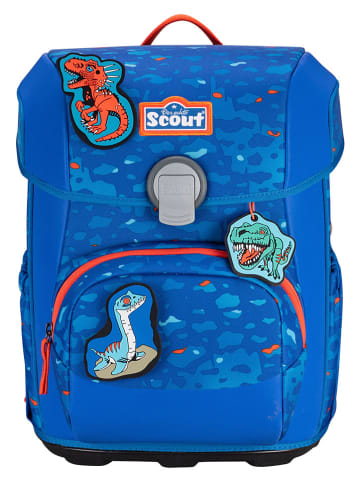 Scout 5tlg. Schulranzen-Set "Neo Set Superflash" in Blau - (B)30 x (H)38 x (T)27 cm