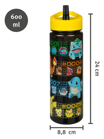 Undercover Bidon "Pokémon" w kolorze czarno-żółtym - 600 ml