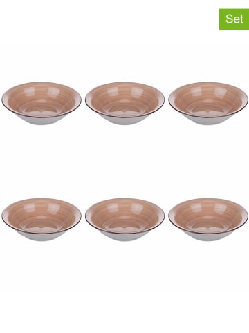 Villa d´Este 6er-Set: Suppenteller in Orange - Ø 21,2 cm