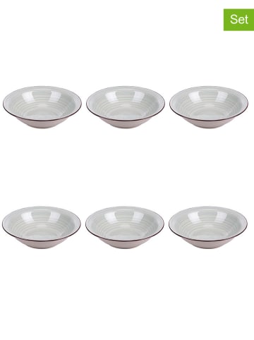 Villa d´Este 6er-Set: Suppenteller "5 Toni" in Grün - Ø 21,2 cm