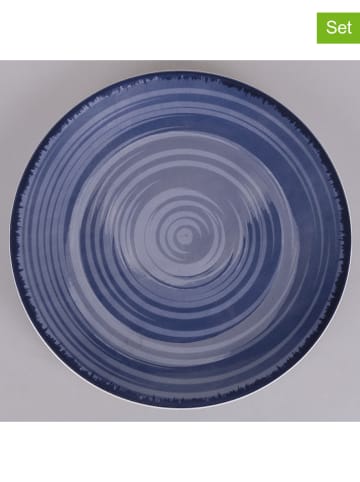 Villa d´Este 6-delige set: fruitborden "Baia" donkerblauw - Ø 19 cm