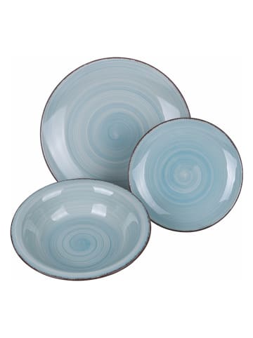 Villa d´Este 18tlg. Tafelservice "Ocean" in Blau/ Türkis